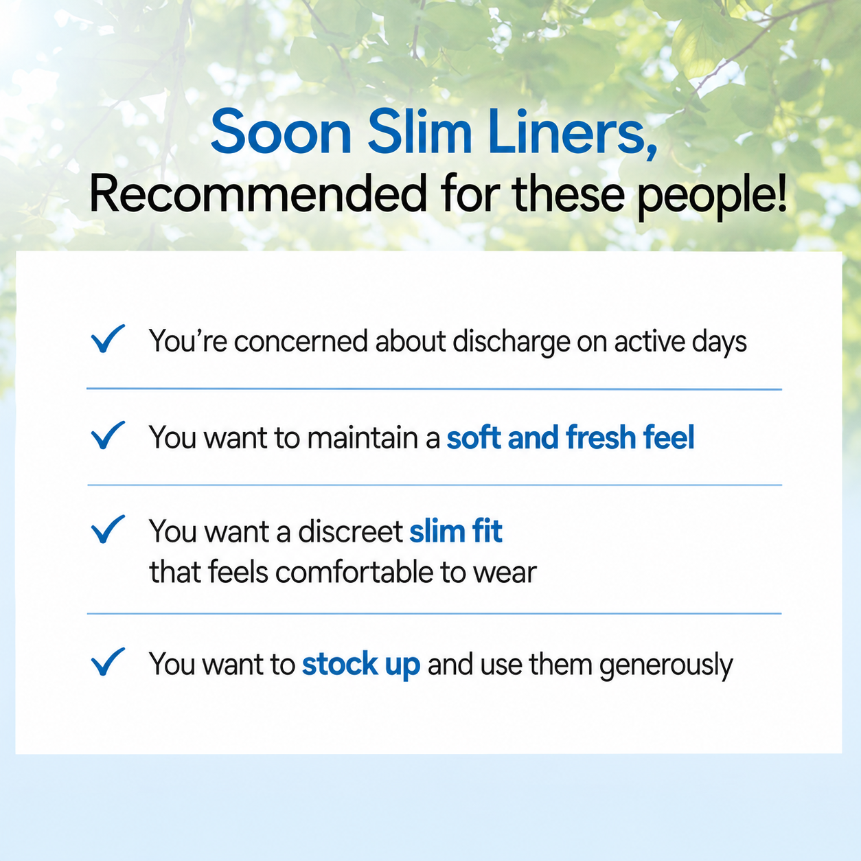 Yoonseul Slim Slim-Fit Panty Liners – Regular 1 Pack (52 liners)
