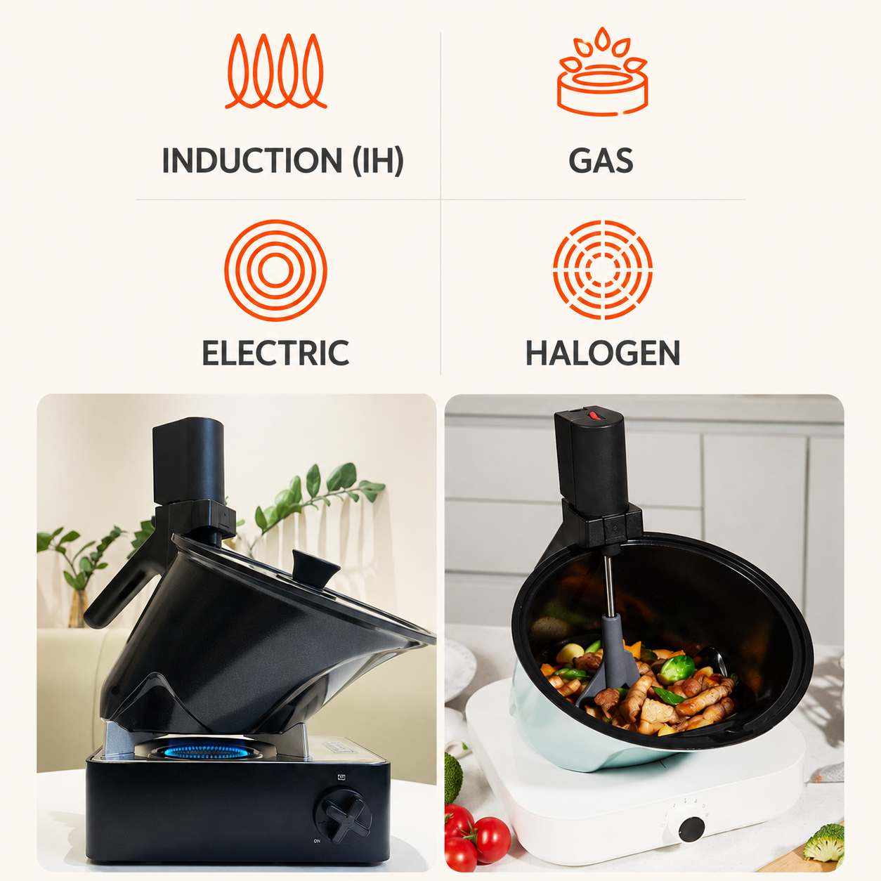 Rollpan New Original Automatic Rotating Pot Gray Color