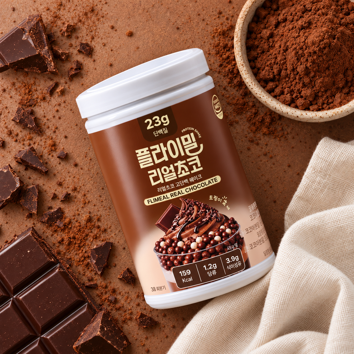 Protein Shake Real Chocolate 630g