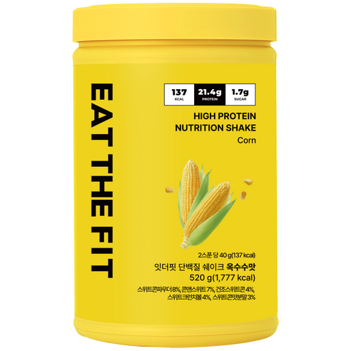 Eat the Fit Protein Shake 520g (1 Large) - Corn