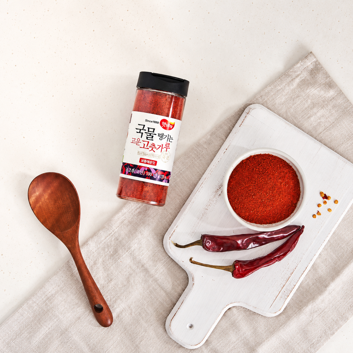 Fine Korean Red Pepper Powder for Broth (Medium Spicy, 120g)