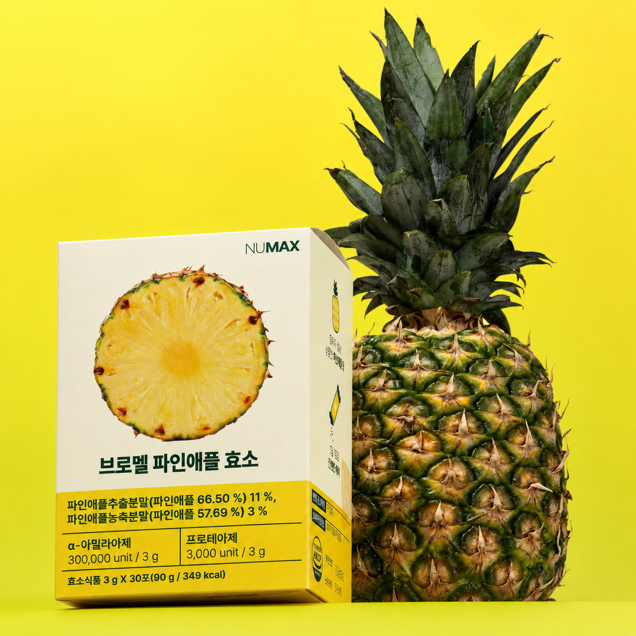 Bromelain Enzyme Bromel Pineapple 1 Box (3g x 30 sticks)