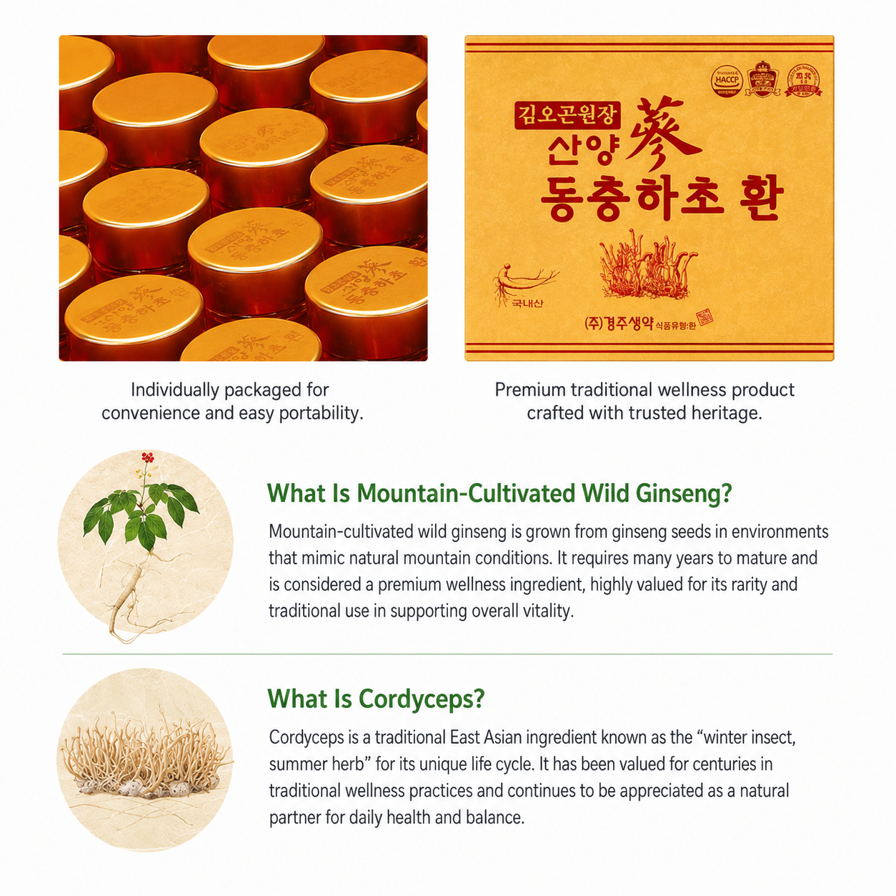 Wild Ginseng Cordyceps Pill (3.75g x 60)