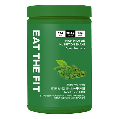 Eat the Fit Protein Shake 520g (1 Large) - Green Tea