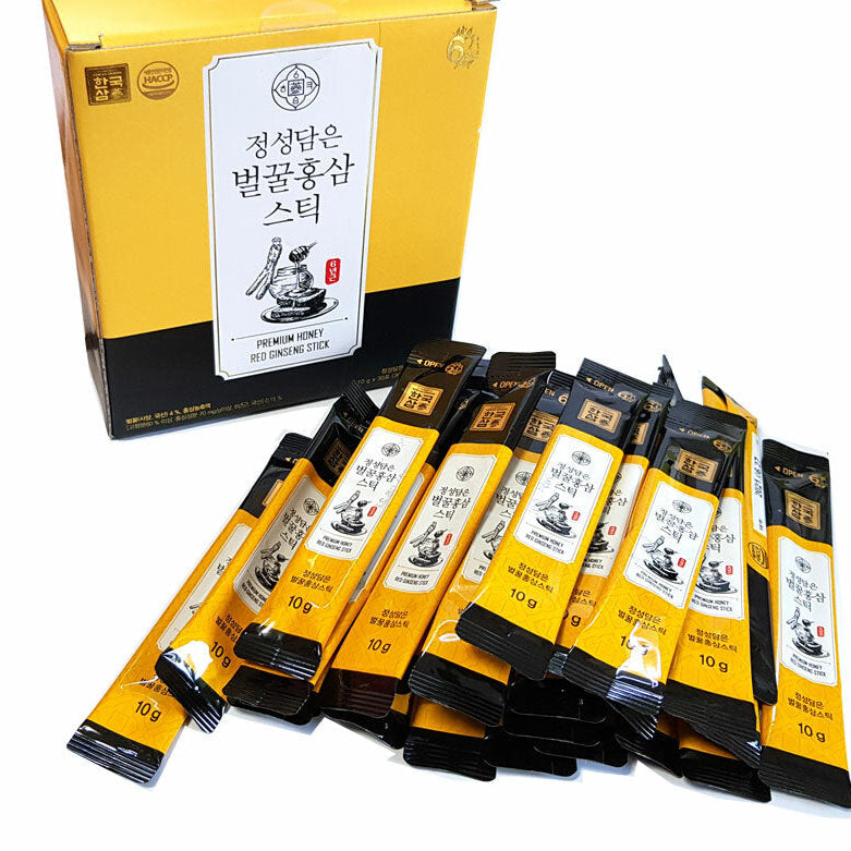 6-Year-Old Red Ginseng with Honey 1 Box, 300g (10g × 30 Sticks)