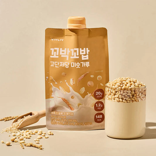 Kkobak Kkobap High-Protein Low-Sugar Protein Shake Misugaru Roasted Grain (40g × 7 packs)