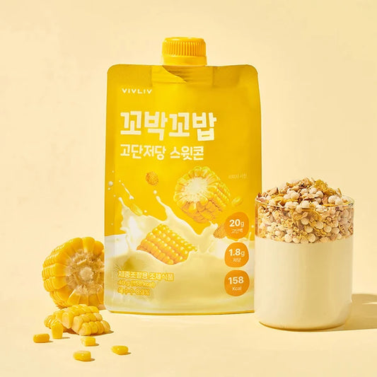 Kkobak Kkobap High-Protein Low-Sugar Protein Shake Sweet Corn (40g x 7 packs)