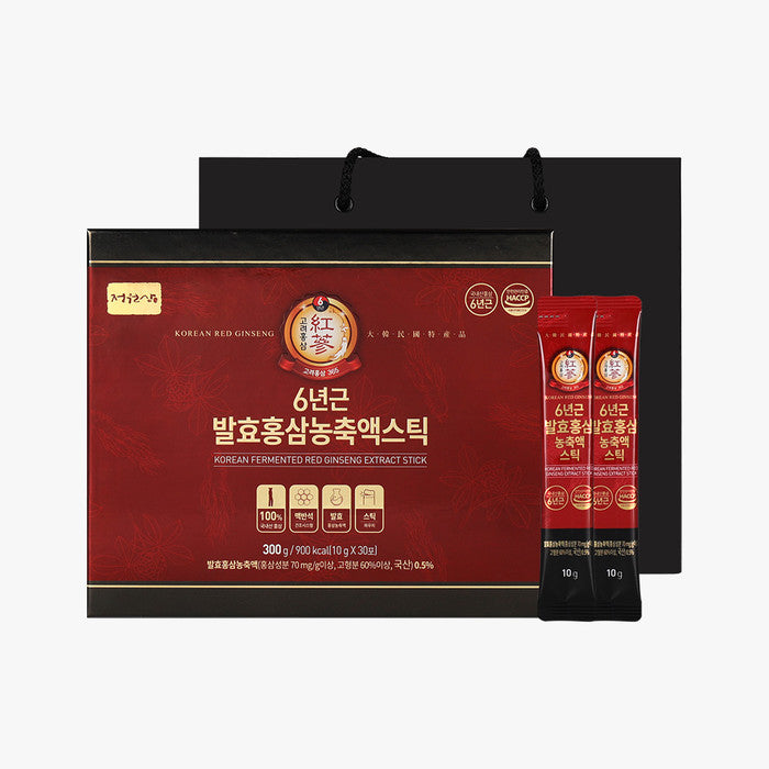 6-Year-Old Fermented Red Ginseng Extract 1 Box (300g, 30 Sticks)