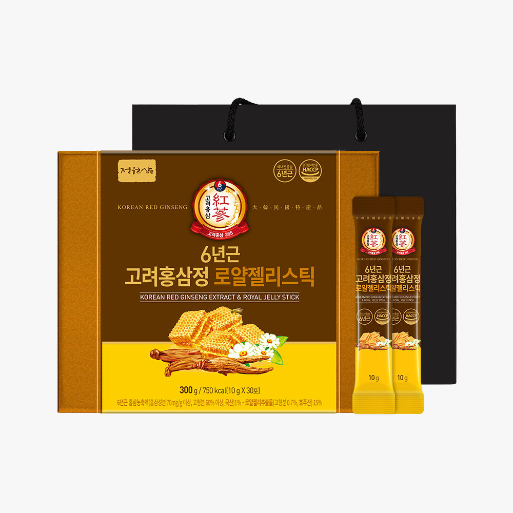 Korean Red Ginseng Extract & Royal Jelly 1 Box (300g, 30 Sticks)