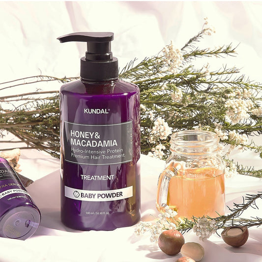 Honey & Macadamia Hair Treatment (Baby Powder Scent) 500ml